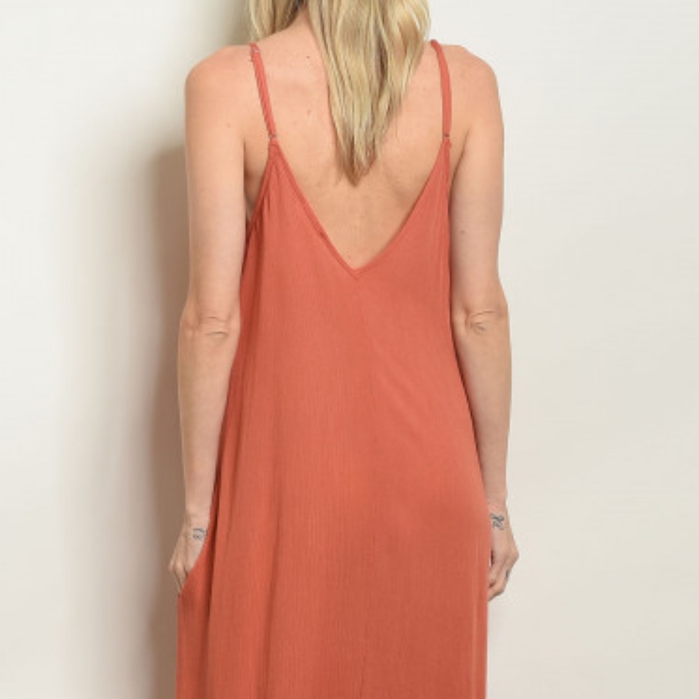 EARTH COLOR MAXI DRESS - Picture 3 of 8